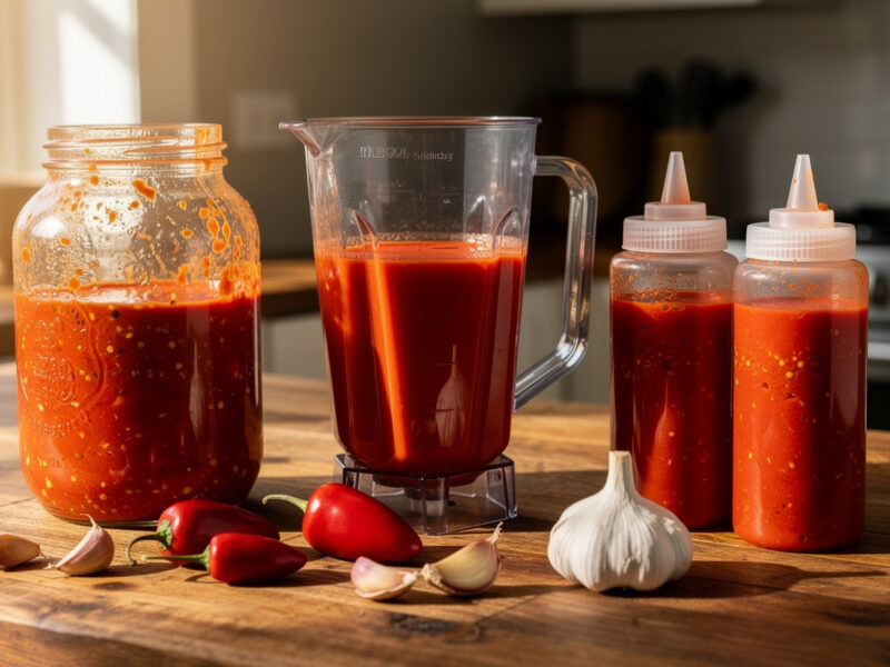 Fermented Sriracha Recipe (Homemade Rooster Sauce)