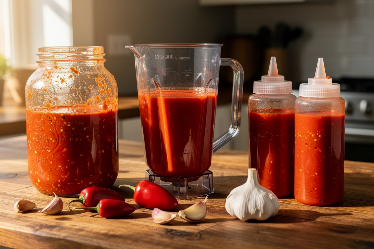 Fermented Sriracha Recipe (Homemade Rooster Sauce)