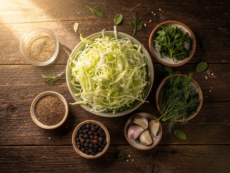 Flavored Sauerkraut: Caraway, Juniper, and Garlic Pairings