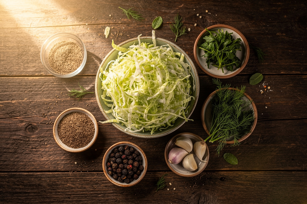 Flavored Sauerkraut: Caraway, Juniper, and Garlic Pairings