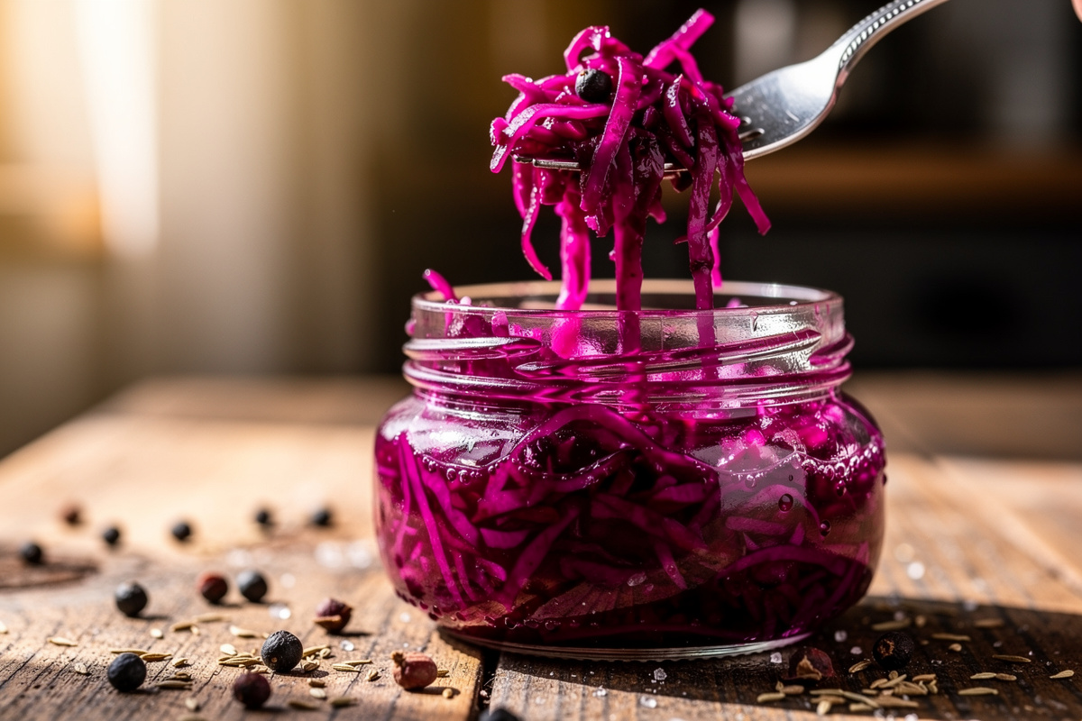 Red Cabbage Sauerkraut: A Recipe for Color, Crunch, and Caraway