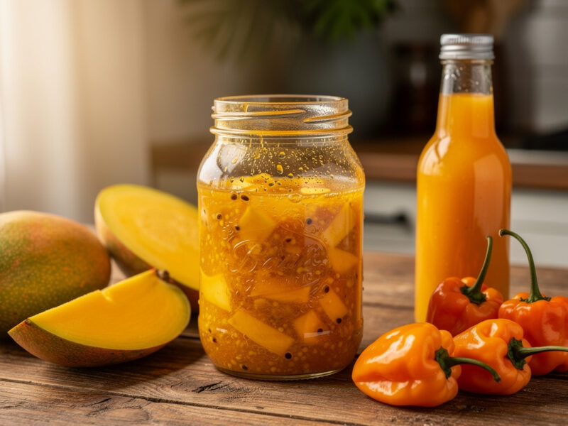 Fruit Fermented Hot Sauce: Mango, Pineapple, Peach