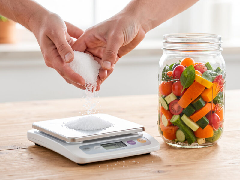 How to Calculate a Salt Brine Percentage by Weight With a Scale
