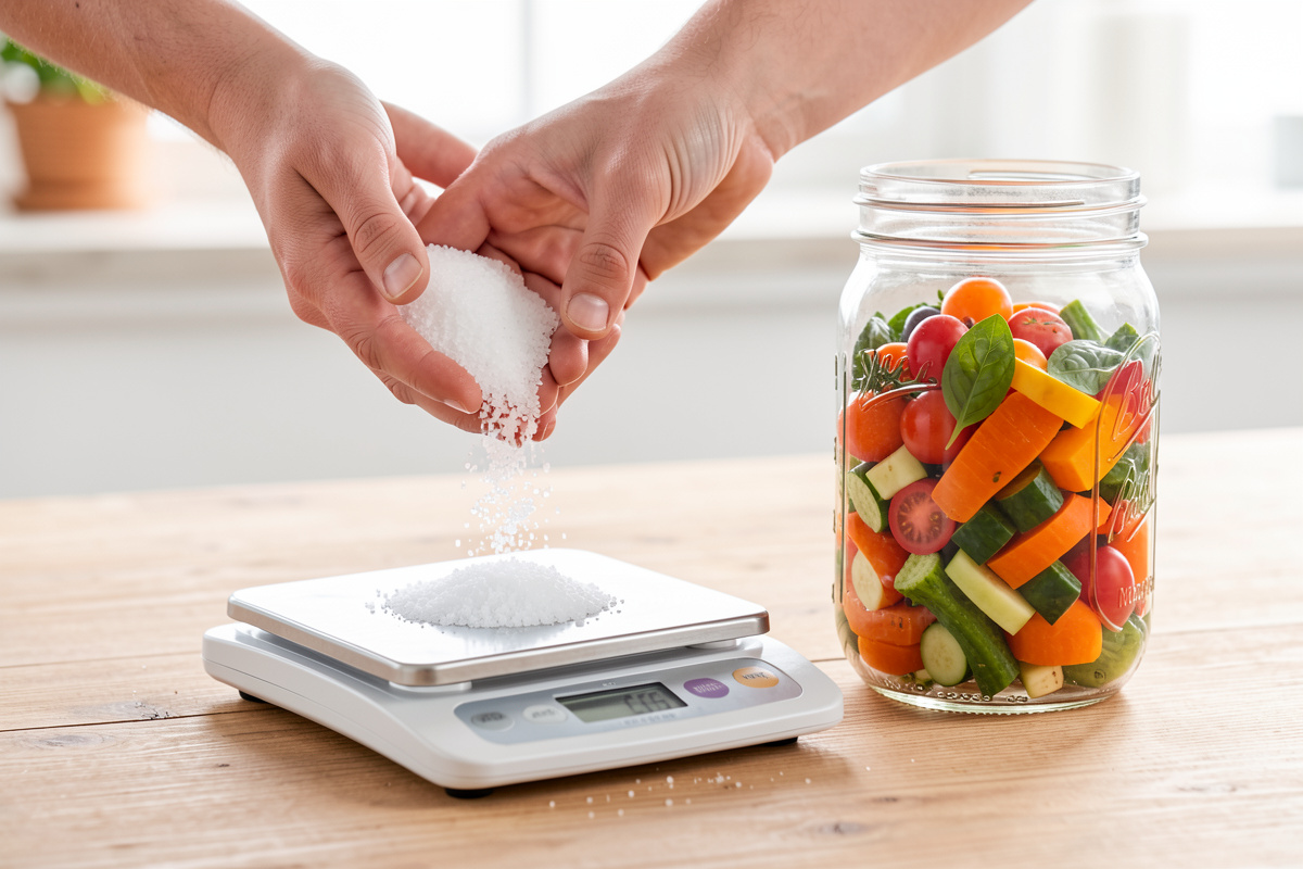 How to Calculate a Salt Brine Percentage by Weight With a Scale