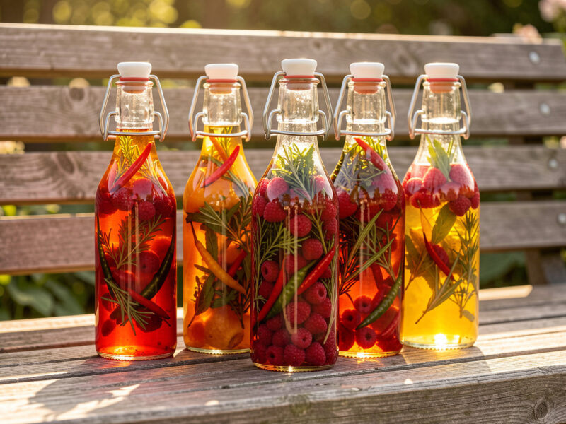 Infused Vinegar Recipes and Methods: Herbs, Fruit, and Heat