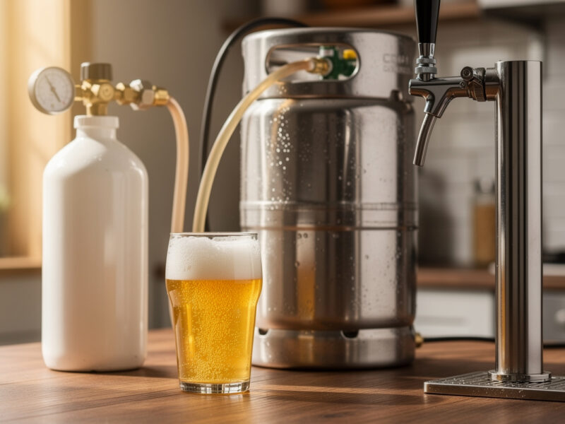 How to Keg Kombucha and Force-Carbonate with CO2