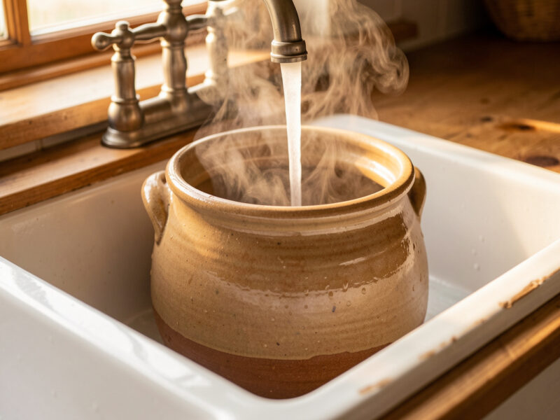 Clean a Stoneware Fermentation Crock Without Soap Residue
